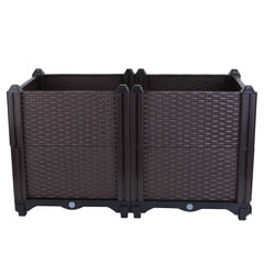 1 Set Raised Garden Bed Plant Growth Box With Self-watering System For Garden Patio Balcony Elevated Planter Box For Flowers Vegetables Herbs