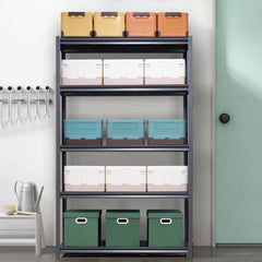 5 Tier Metal Shelves For Storage Garage Shelving 2000LBS Heavy Duty Storage Shelves Adjustable Garage Shelf Industrial Shelving Unit Storage Utility Rack,Black