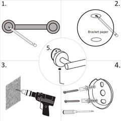 3-piece Set Of Bathroom Hangers And Towel Racks
