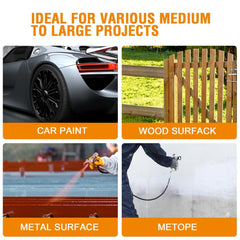 Airless Paint Sprayers, 3300PSI Motorized Paint Sprayer With Stand, High Efficiency Spray Paint Machine For Home, Outdoor DIY Handyman Shed Garage House Painting Deck Shed Fence Furniture