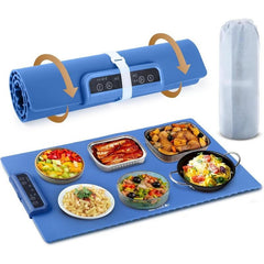Electric Warming Tray, Food Heating Pad, Maximum Temperature Adjustable, Food Warmer, Portable Kitchen Utensil Pad