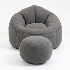 Bedding Bean Bag Sofa Chair High Pressure Foam Bean Bag Chair Material With Padded Foam Padding Compressed Bean Bag With Footrest