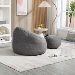 Bedding Bean Bag Sofa Chair High Pressure Foam Bean Bag Chair Material With Padded Foam Padding Compressed Bean Bag With Footrest