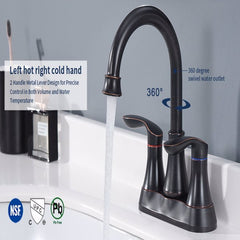 2 Handles 4-inch Oil Wiped Bronze Bathroom Faucet, Banned From Amazon Platform, Unable To Ship On Weekends