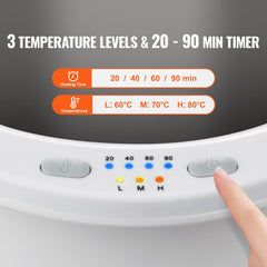 VEVOR Towel Warmer Bucket, 20L Large Towel Warmer For Bathroom, Auto Shut Off Towel Heater With 4-Level Timer Fits Up To Two Oversized Towels, Bathrobes, Blankets, ETL & FCC Certified