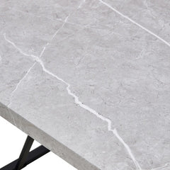 Modern Dining Table, 55 Inch Kitchen Table For 4 People, Rectangular Dinner Table For Dining Room, Home Office, Living Room Furniture, Easy Assembly,