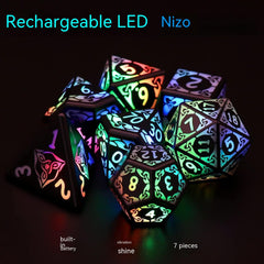 Rechargeable LED Electronic Luminescent Dice
