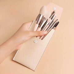 Travel Portable 8 Mini Makeup Brush Beauty Set