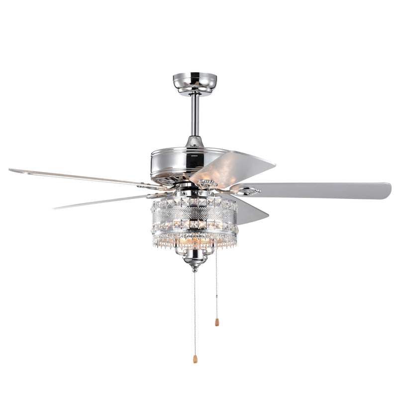 3-Light Chrome Drum Shade LED Ceiling Fan Remote, Traditional Farmhouse Rustic Industrial Bohemian Country Cottage Transitional Glam For Home, Kitchen, Living Room