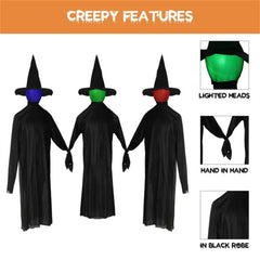 Halloween Black Witches With Change Colors