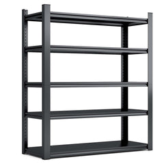 5 Tier Metal Shelves For Storage Garage Shelving 2000LBS Heavy Duty Storage Shelves Adjustable Garage Shelf Industrial Shelving Unit Storage Utility Rack,Black