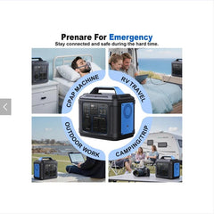 296Wh 80000mAh Lithium Battery Generator Solar For Outdoor Camping RV Home