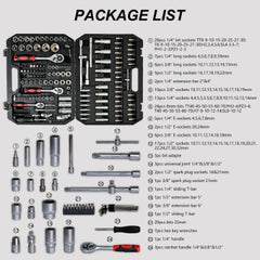 Ool Set Socket And Ratchet Wrench Toolbox, 171pcs   Set 216pcsTool Box, Universal Home Car Repair Tool Set For Men And, Perfect For Homeowners, DIY Enthusiasts, And Mechanics
