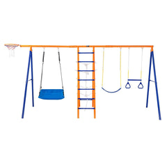 Swing Sets For 6 In 1 Swing Set 440lbs Capacity Metal Swingset
