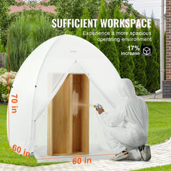 Spray Paint Shelter Portable Spray Paint Tent Booth 60x60x70 In PopUp