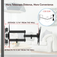 TMX200 Is Adjustable Up And Down 5-12 Degrees With Rotation 180 Degrees, And The Wall-mounted TV Stand Has A Load Capacity Of 30kg