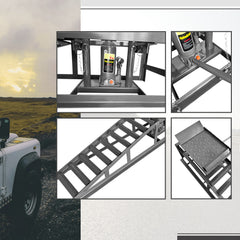 2 Pack Hydraulic Car Ramps 5T 11000lbs Low Profile Car Lift Service Ramps Truck Trailer Garage,Height Hydraulic Vehicle Ramps