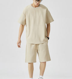 Pair With A Two Piece Set Of Loose Casual Sports Short Sleeved Shorts
