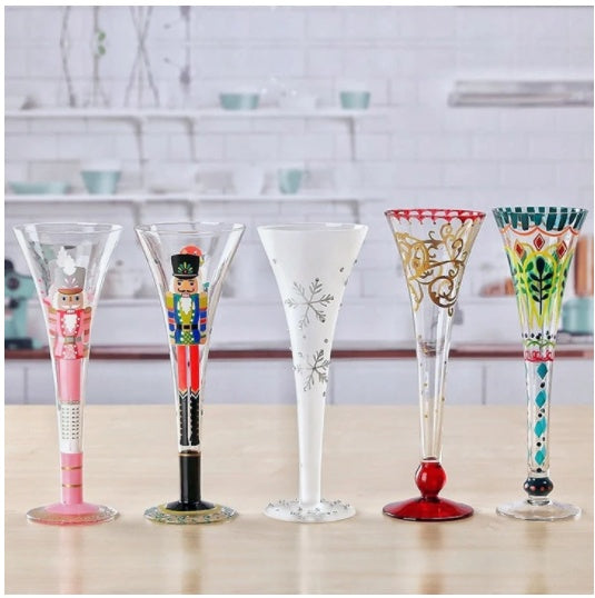 Lead-free Creative Personality Wine Glass Artificial Hand-painted Glass Goblet