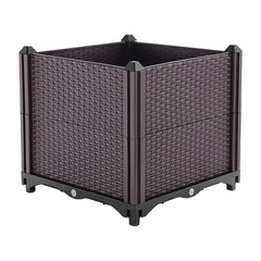1 Set Raised Garden Bed Plant Growth Box With Self-watering System For Garden Patio Balcony Elevated Planter Box For Flowers Vegetables Herbs