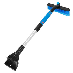 3 Color Options -- 1Pc 3 In 1 Windshield Ice Scraper Extendable Car Snow Removal Tool Telescoping Car Broom Snow Shovel Automobile Frost Removal