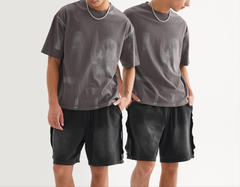 Washed-out Vintage Loose Cotton Fashion Men's T-shirt