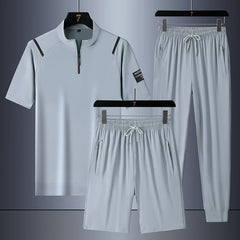Casual Ice Silk Quick-drying Three-piece Suit For Men