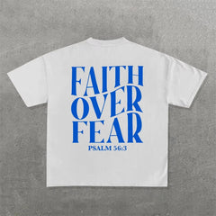 Child Of God Ndy Gothic Letter Pattern Oversized T-Shirt Men