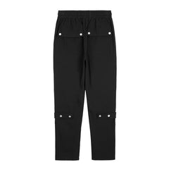 High Street Fashion Brand Lace-up Pocket Breasted Functional Trousers For Men