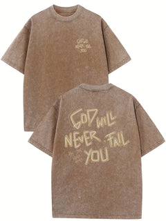 Retro Washed High Quality Cotton Pattern T-shirt