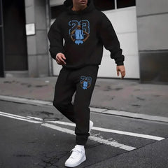 Men's Fashion Trendy Casual All-matching Hooded Sweatshirt And Sweatpants Suit