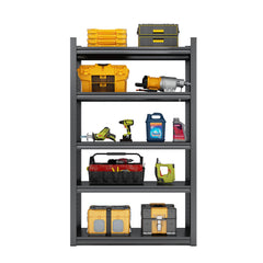 5 Tier Metal Shelves For Storage Garage Shelving 2000LBS Heavy Duty Storage Shelves Adjustable Garage Shelf Industrial Shelving Unit Storage Utility Rack,Black