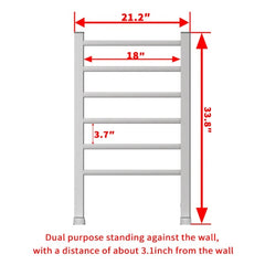 Electric Heated Towel Rack For Bathroom, Wall Mounted Towel Warmer, 6 Stainless Steel Bars Drying Rack