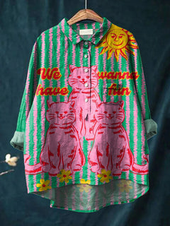 Fashion High-grade Graffiti 3D Digital Printing Lapel Shirt