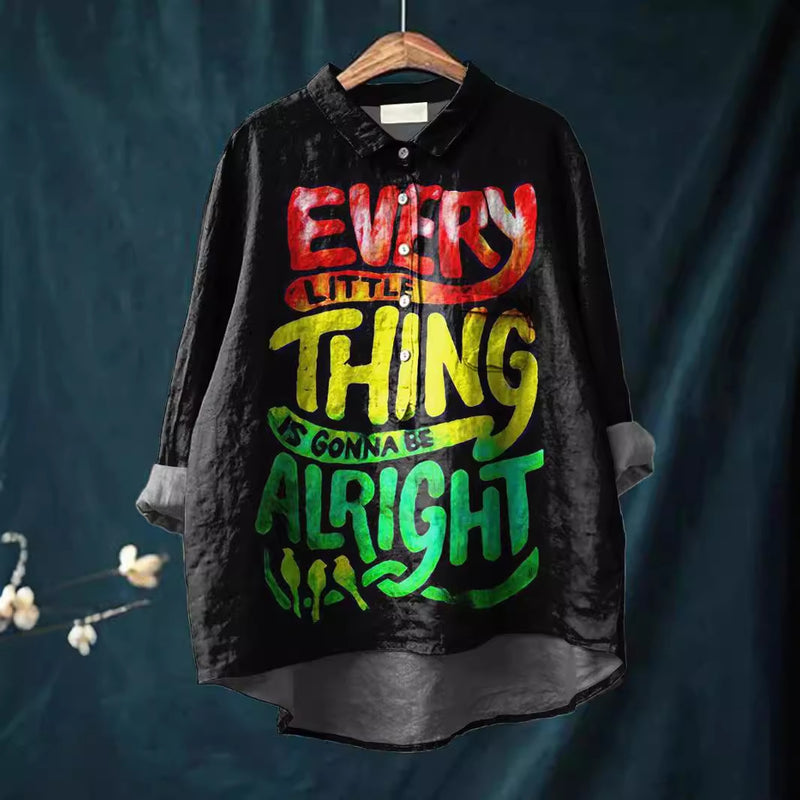 Fashion High-grade Graffiti 3D Digital Printing Lapel Shirt