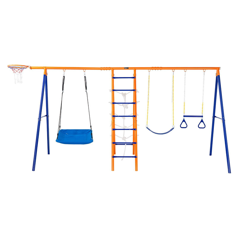 Swing Sets For 6 In 1 Swing Set 440lbs Capacity Metal Swingset