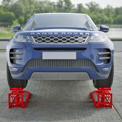 2 Pack Hydraulic Car Ramps 5T 11000lbs Low Profile Car Lift Service Ramps Truck Trailer Garage,Height Hydraulic Vehicle Ramps