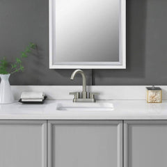 Bathroom Faucet 2 Handle Centerset Bathroom Sink Faucet With Up Drain Assembly, 4 In Bathroom Vanity Lavatory Faucet 2 3 Holes Brushed Nickel