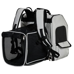 Pet Carrier Backpack, Expandable Cat Dog Carrier With Back Extension, Breathable Mesh Travel Backpack For Small Dogs Cats, Soft-Sided Pet Backpack Holds Up To 26 Lbs