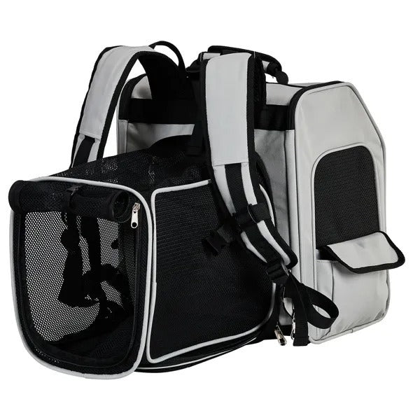 Pet Carrier Backpack, Expandable Cat Dog Carrier With Back Extension, Breathable Mesh Travel Backpack For Small Dogs Cats, Soft-Sided Pet Backpack Holds Up To 26 Lbs