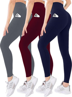 Three Piece Yoga Pants With Pockets