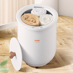 VEVOR Towel Warmer Bucket, 20L Large Towel Warmer For Bathroom, Auto Shut Off Towel Heater With 4-Level Timer Fits Up To Two Oversized Towels, Bathrobes, Blankets, ETL & FCC Certified