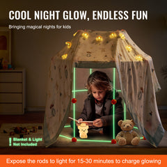 VEVOR Tent Fort Building Kit For Kids Glow In The Dark STEM Construction Toy 85P