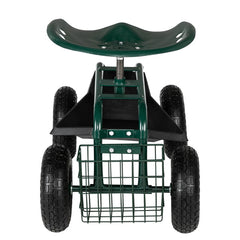 Deep Green Short Handle Garden Seat Car