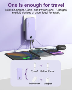 With AC Socket For Fast Charging, It Comes With A Dual-wire Digital Display Power Bank