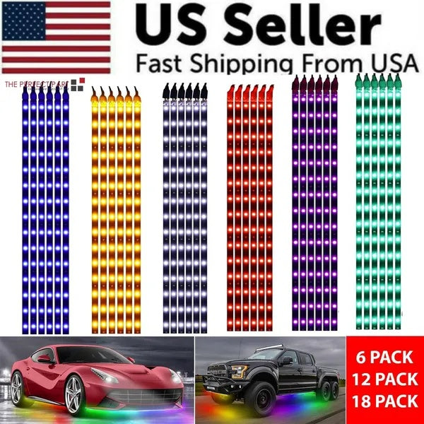 Lot Waterproof 12 DC 12V Motor LED Strip Underbody Light For Car Motorcycle