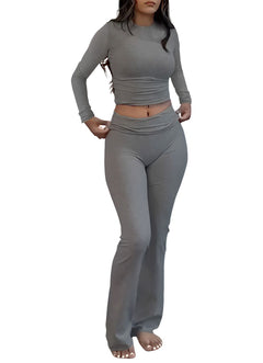 Long Sleeved Wide Leg Pants