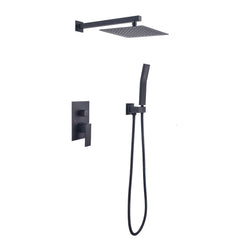 10 Inch Shower Head Bathroom Luxury Rain Shower Complete Combo Set Wall Mounted