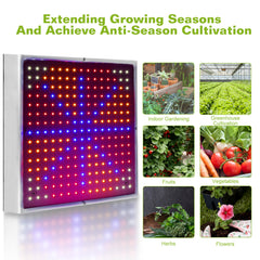 1 Set LED Grow Light Full Spectrum Hanging 225 LEDs Plant Grow Lamp Indoor Grow Light For Greenhouse Succulents Seedlings Plants Veg And Flower