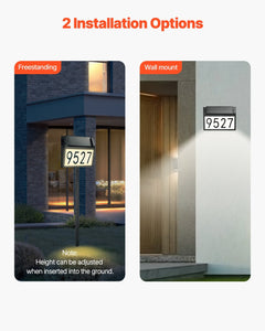 Solar House Numbers Waterproof LED Address Signs Stable For Home Yard Street